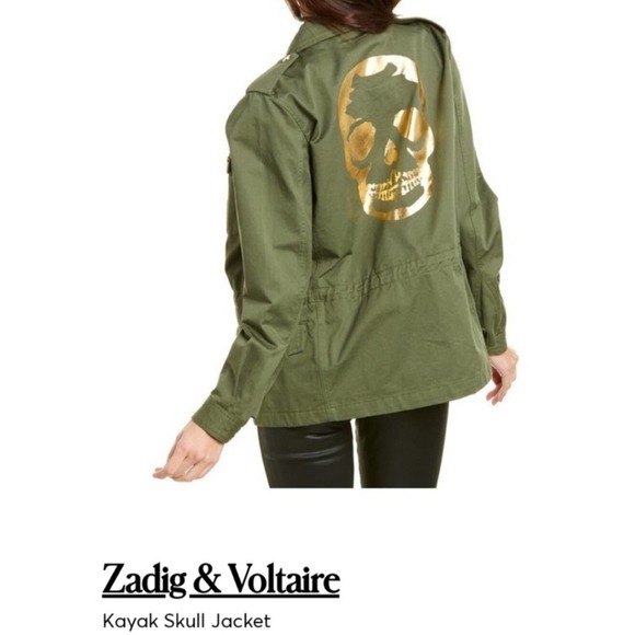 Zadig & Voltaire $598 Kayak Skull military jacket - 36 / small - Picture 2 of 12